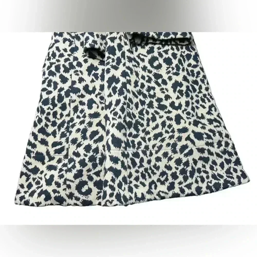 Grace Dane Lewis Leopard Print Flared Dress Coat – Size 4 - Picture 8 of 11